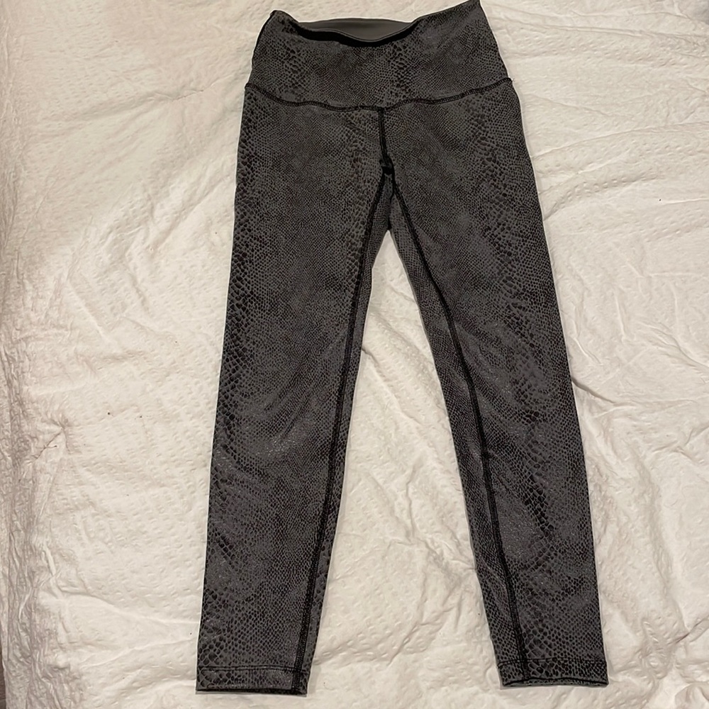 Beyond Yoga, snake print sheen- high waisted legging